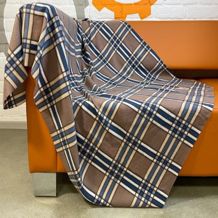 Dandy blanket, size 120x150, blue-beige color, fleece 160 g/m, polyester 100%