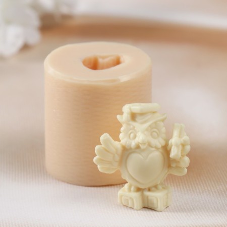 Silicone Mold "Scientific Owl No. 3" 4x4.2x4.2 cm