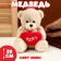 Soft toy "Bear with Heart", 20 cm, color mix