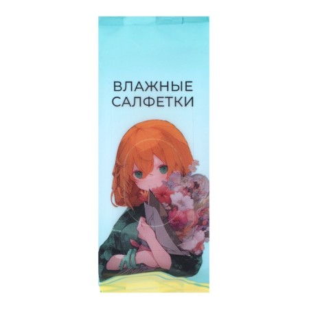 Wet napkins "anime" universal, with cotton, 8 pcs