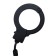 Handcuffs, silicone, black, 33 cm