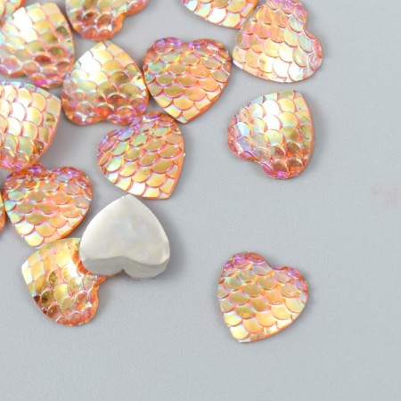 Decor for creativity Plastic "Scales Gold - Heart" 1.2x1.2 cm