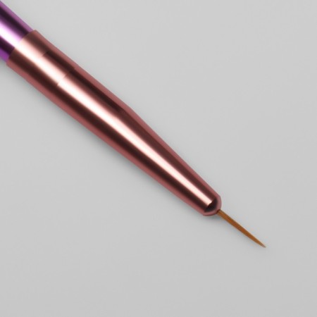 Brush for extensing and design of nails, bilateral, petal/point, 18 cm, rainbow color-2