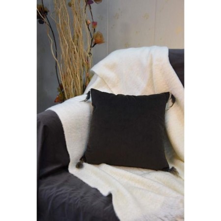 Pillowcase "Jasmine", size 45x45 cm, color anthracite-1