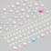 Stick plastic rhinestones, pearls "flowers, rhombics" 8.5x9.5 cm