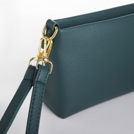 Bag Women's Cross-Bodi with a zipper, green color-2