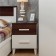 Cleat cabinet "Norwood 41", 452 × 379 × 588 mm, white color / chocolate nut