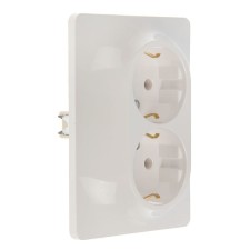 Double SE GLOSSA, 16 A, 250 V, built -in, with salary, IP20, white, GSL000124