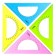 Triangle with a transporter 16 cm 45 ° Istanm "Neon Cristal", mix