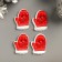 A set of buttons of decorative wood "mittens" set 10 pcs 2.6x1.9 cm