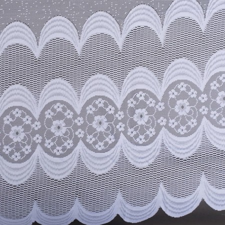 Tulle on the kitchen with a curtain tape, 420x165 cm, white color, 100% polyester-1