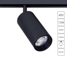 Linea A4641PL-1BK track lamp, LED, 13 W, 2.3x13.4x23 cm, 1020 lm, black