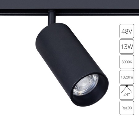 Linea A4641PL-1BK track lamp, LED, 13 W, 2.3x13.4x23 cm, 1020 lm, black