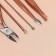 Manicure set, 12 items, in case, beige/pink gold color