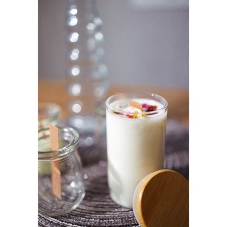 Glass Bank for bulk products with Bellatenero bamboo lid "Eco", 200 ml, 5.5 × 10.5 cm-4