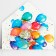 Envenue for money "Happy Birthday", bright balls, embossing, 16.5 x 8 cm