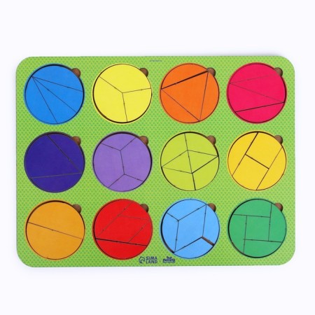 Circles of Nikitin "circles" of fractions, level 2, 12 pcs-2