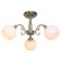 Lamp Ceiling Economy light 081M/3AB WT, 3x60W, E27, 30x60x60 cm, bronze color