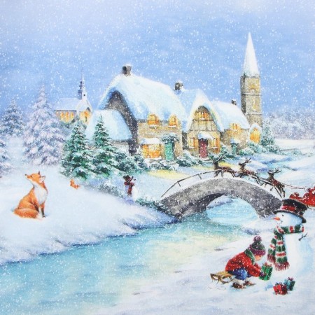 Apron Ethel "Christmas Evening" 60x70 cm, 100% cotton, sarzha 190 g/m2-7