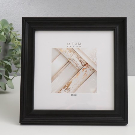 Photo frame Plastic "Mira" 15x15 cm brown (plastic screen)