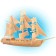 3D-model team wooden miracle-brown "sailboat"