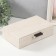 Casket wood to the leatherette "White python with streaks" 25x15x6.5 cm