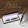 Gift handle, ball "tons" in the leatherette case, rotary, black body with gold