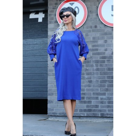 Women's dress, size 46, blue color-6