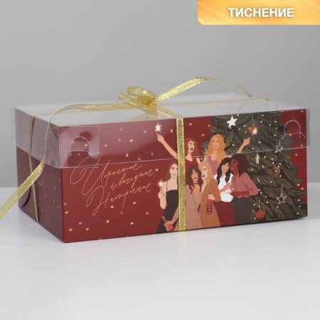 Girls cupcake box, 23 x 16 x 10 cm, new year