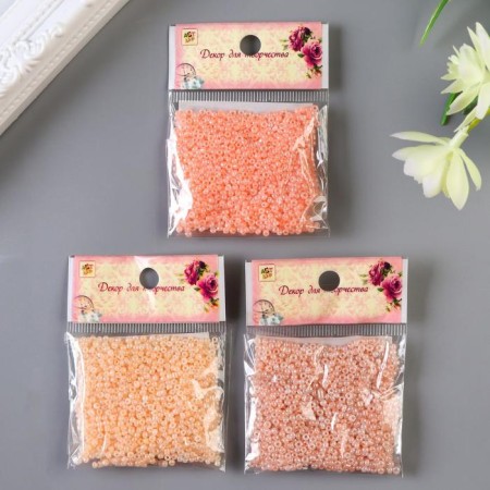 Round size 12/0 "Apricot" 20 g mix-3