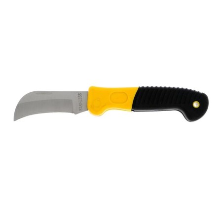 A universal folding tundra knife, 2k handle, curved blade, stainless steel-4