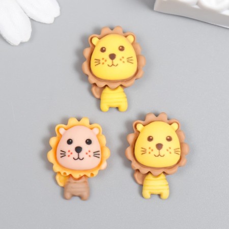 Decor for creativity plastic "lioners" mix 2.1x1.5 cm