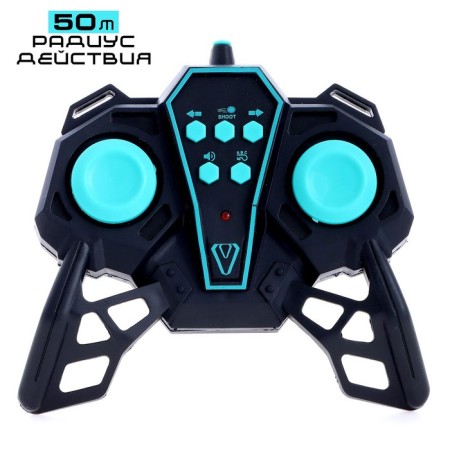 Radio controlled tank Fighter, 4WD, gesture control, shoots gel bullets, black and blue color-4