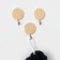 Hooks of self -adhesive fraction "wooden circles", 3 pcs, color light wood