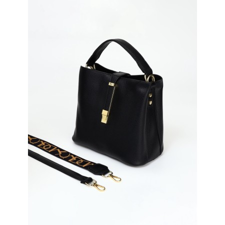 Bag Female Tout with zipper, black color-5