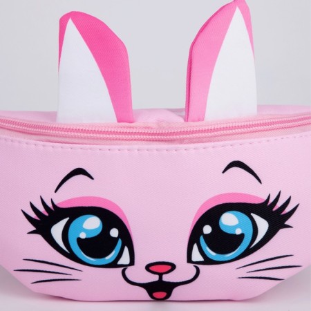 Barry Bag for a girl "cat", 31 x cm, lightning department, red color-3