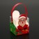 New Year. Box a gift New Year's folding PVC with handles, "Santa and Rudolf", 9 x 9 x 9.5 cm.