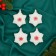 Jewelry decoration "Festive star" (set 4 pcs) cm, 5x7 cm, white
