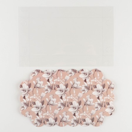 Cookie box, confectionery packaging with PVC lid, “flowers”, 10.5 x 21 x 3 cm-4