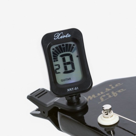 Music Life guitar tuner, clothespin, black