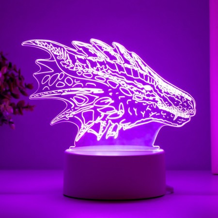 Lamp "Dragon" LED white 15x9.5x11 cm-4