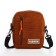 Youth bag with zipper, external pocket, brown color