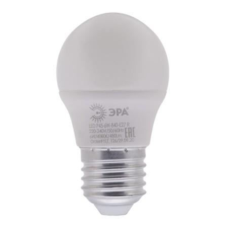 LED LED era Red Line "Shar", 6 W, E27, 480 lm, 4000k, white glow