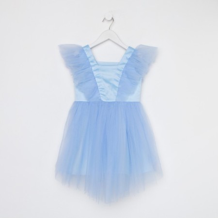 Elegant children's dress KAFTAN, size 30 (98-104 cm), blue-10