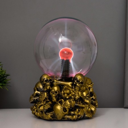 Skull plasma ball, 20 cm Risalux-1