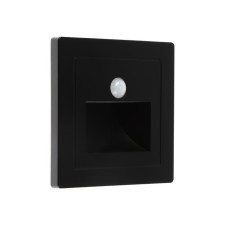 Built -in lamp, for the stairs, engine sensor, 1.5 watts, 60 lm, 3000k, 220V, black