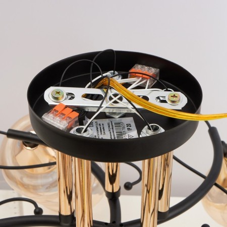 Economic Service Close Koleus 5x40W E27, black/gold 58x58x24 cm-6