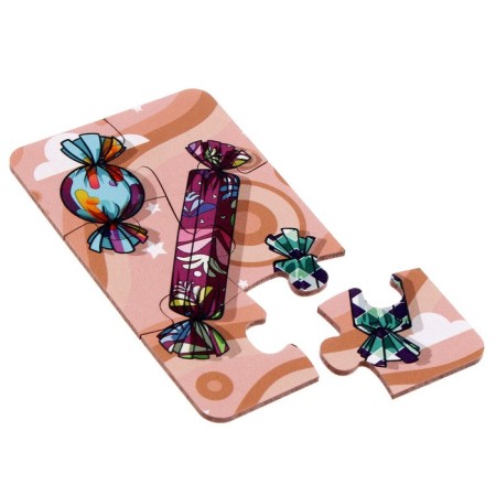 Puzzle 3 pictures "Sweets", 18 details, size - 8 × 13 cm-4