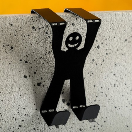 Hanger on the door "man" 9x4.5x4cm, black