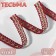 Decorative braid, 16 mm, 9.1 ± 0.5 m, burgundy/beige color